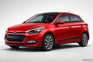 Hyundai i20 in Electric Red