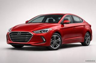 Hyundai Elantra in Fiery Red