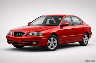 Hyundai Elantra in Fiery Red