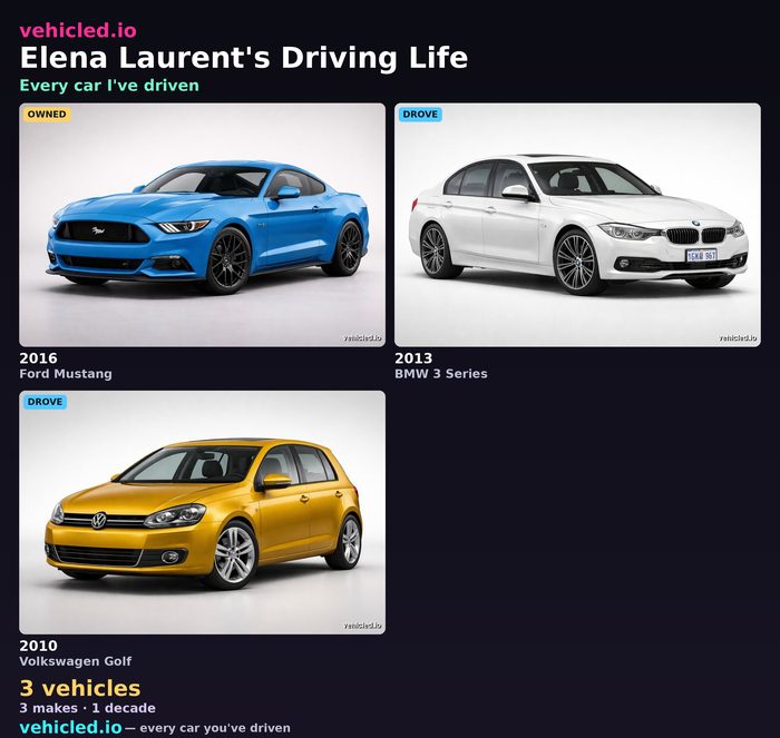 Elena Laurent's garage poster