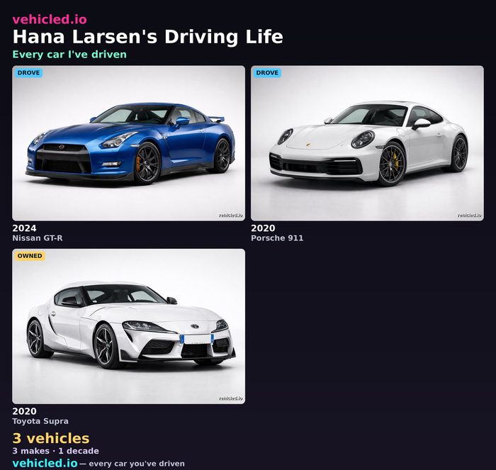 Hana Larsen's garage poster