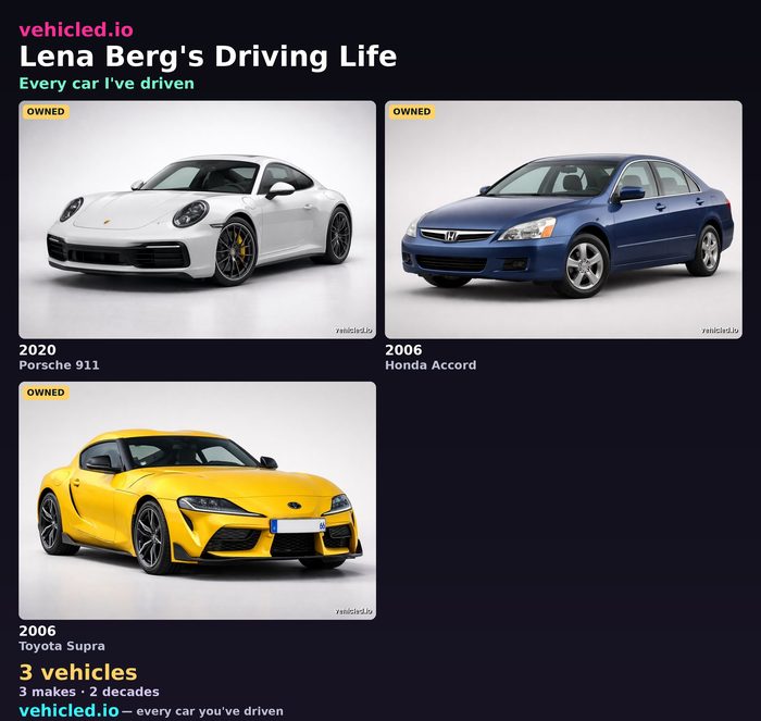 Lena Berg's garage poster