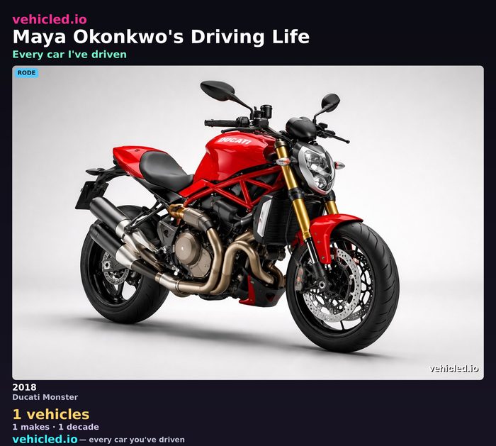 Maya Okonkwo's garage poster