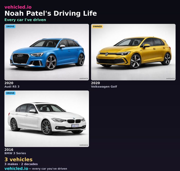 Noah Patel's garage poster