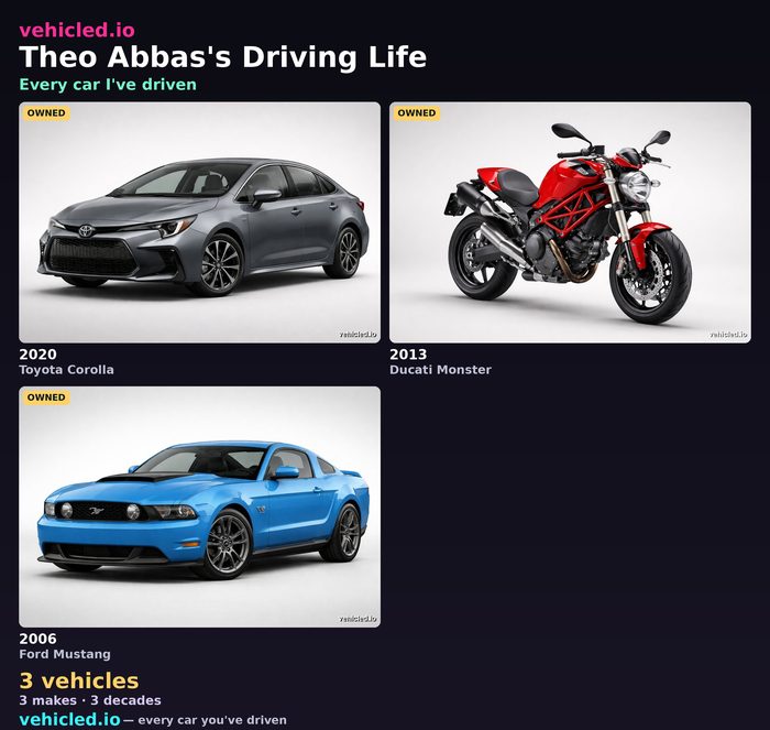 Theo Abbas's garage poster